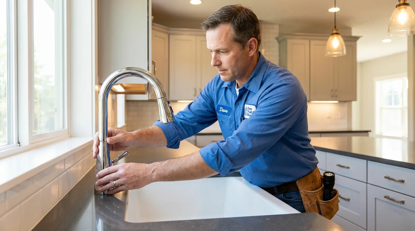 Kitchen faucet installation by Johns Plumbing LLC in Tipton